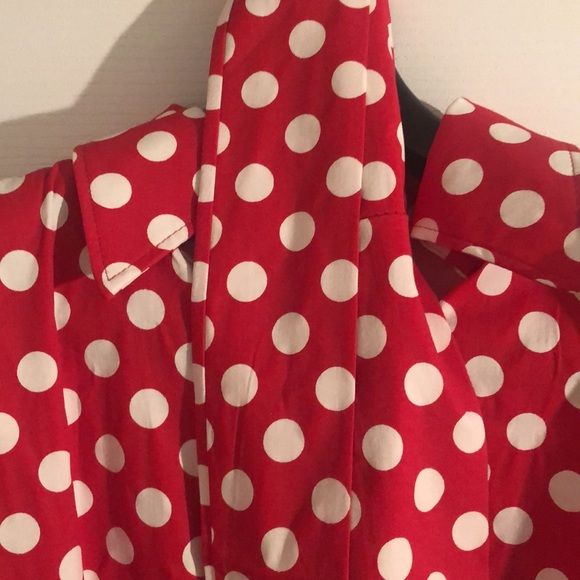 Red Polka Dot Reto 50's Rockabilly Dress - Picture 5 of 6